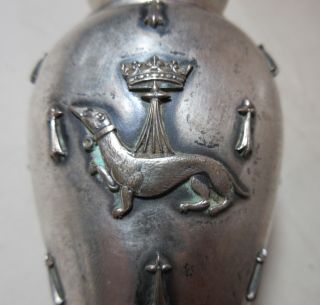 rare antique ornate miniature 1800 ' s silverplate gold glass imperial oil lamp 9