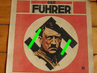 Rare Adolf Hitler Poster (Plakatt) Der Führer Grossdeutschland 7