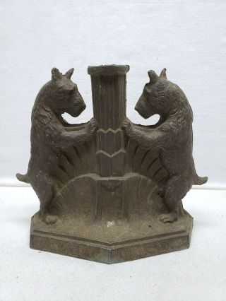 Antique Art Deco Scotty Dogs Lamp Metal? Cast? Table / Desk Lamp / Base Only