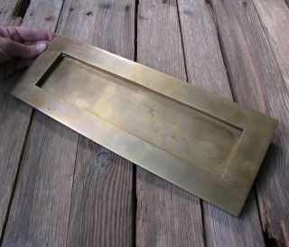 Large Solid Brass Letter Box Plate / Door Mail Slot / Mailbox 14 "