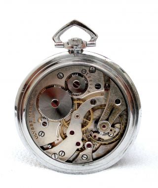 Antique Pocket Watch ULYSSE NARDIN Locle Suisse Open Face 1920 Art Deco 6