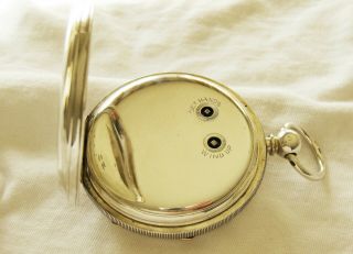 Silver Centre Seconds Chronograph Pocket Watch M.  Elam year 1887 9