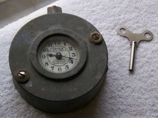 Vintage Detex Watchclock Corp Time Clock With Key Good