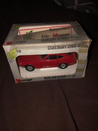 Vintage 113 Burago Datsun 240 Z Red 1/24 Bburago Die Cast Nissan 240z