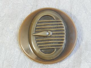 Antique Vintage Celluloid Picture Button Buckle Extra Large 111 - A 2