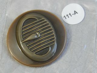 Antique Vintage Celluloid Picture Button Buckle Extra Large 111 - A 5