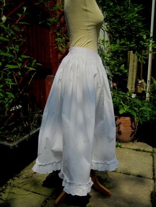 Victorian Petticoat 1840s Hand Sewn Antique Underwear Dress Fashion