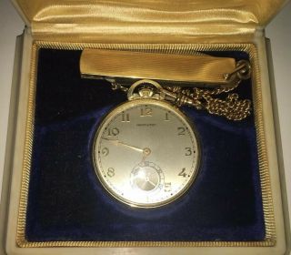 Vintage Hamilton Pocket Watch 14 Ct Gold 17 Jewels 917