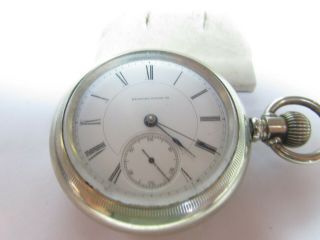 Hampden Pocket Watch W/ See Through Back 18 Size 11 Jewel Made 1878 - Runs