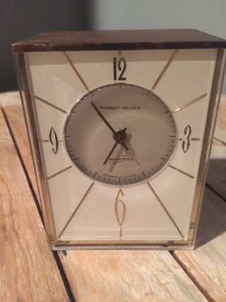 French Vintage Modern Phinney - Walker 1 - Jewel Bté Sgdg Transistor Electric Clock
