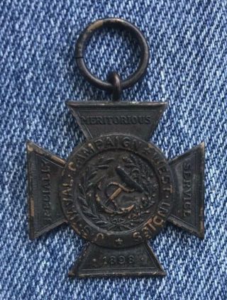 U.  S.  Naval Campaign West Indies Medal Sampson 1898 Santiago De Cuba July 3