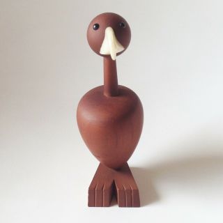 Vintage Wooden Condor figurine Japan 60S teak Rare / Kay Bojesen Hans bolling 2