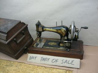 Antique Ptd 1886 Singer 28 Hand Crank Sewing Machine Slide & Needle Plates 8