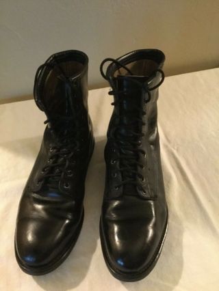 Biltrite Ansi Z41.  1 1983/75 Steel Toe Black Leather Combat Boots Mens 9 1/2 R