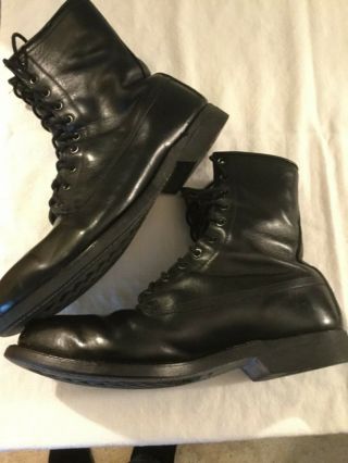 Biltrite ANSI Z41.  1 1983/75 Steel Toe Black Leather Combat Boots Mens 9 1/2 R 3