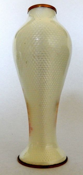 Stunning French Guilloche Enamel Miniature Portrait Vase - Signed 3