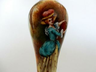Stunning French Guilloche Enamel Miniature Portrait Vase - Signed 5
