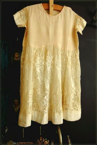 Antique Lace And Silk Flower Girl Child 