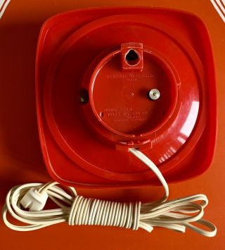 Vtg 1954 General Electric Topper Red White Kitchen Clock 2H44 Telechron 7