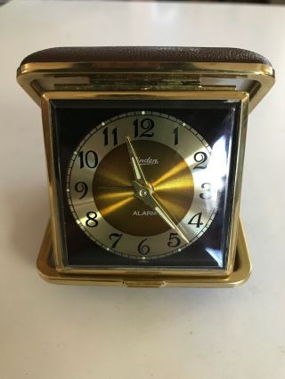 Vintage Linden Wind Up Travel Alarm Clock