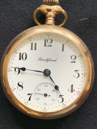 Antique Rockford Pocket Watch 17j Circa 1910 - Watch Runs
