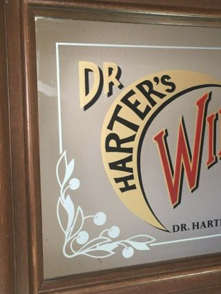 RARE 1890 ' s Antique Mirror Bar Sign Dr.  Harter ' s Wild Cherry Bitters,  Medicine 4