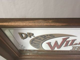 RARE 1890 ' s Antique Mirror Bar Sign Dr.  Harter ' s Wild Cherry Bitters,  Medicine 8