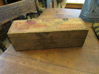 Vintage Garden Farm Hand Tool Old Wooden Cheese Box w/Seed Pack 5