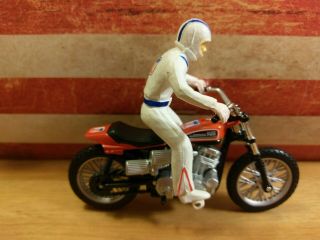 Evel Knievel 1970s Action Figure & Harley Davidson Evil Stunt Cycle Bike Toy Set 2