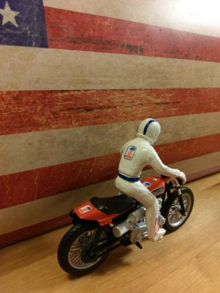 Evel Knievel 1970s Action Figure & Harley Davidson Evil Stunt Cycle Bike Toy Set 4
