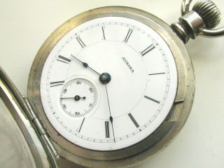 Vintage 18s Aurora Pocket Watch 15j Very Low Serial Number Only 5 Digit Number