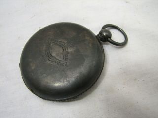 Antique Coin Silver Key Wind Pocket Watch Home Co Boston Mass Movement