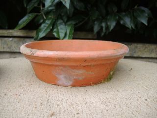 3 Old Vintage Terracotta Plant Pot Saucers Shallow Pots 8.  25 