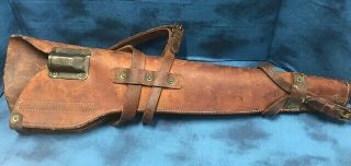 Vintage Wwii M1 Carbine Leather Scabbard Dated - 1944 J.  Q.  M.  D.