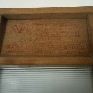 Vintage Wash Board Washboard Victory Ribbed Glass No 508 National Co Wood 2
