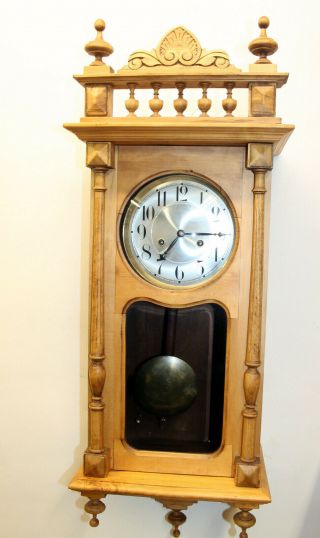Antique Wall Clock Vienna Regulator 19th Century