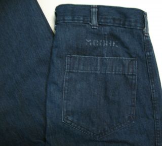 Men ' s 1980s VTG US NAVY MILITARY DUNGAREES Bell Bottom Denim Jean 31 