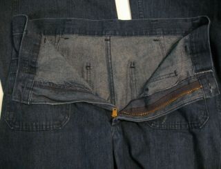 Men ' s 1980s VTG US NAVY MILITARY DUNGAREES Bell Bottom Denim Jean 31 