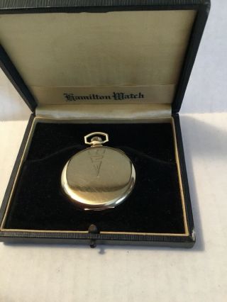 Vintage Hamilton 917 Pocket Watch 10 size 17 jewels 10K gold 4