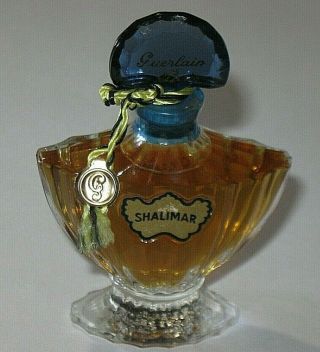 Vintage Guerlain Shalimar Perfume Bottle 1/4 Oz - 7.  5 Ml - Open/full - 1983
