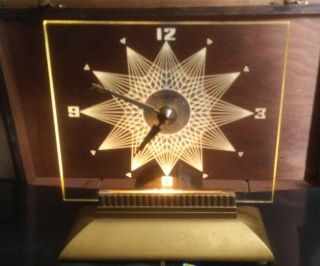 Vintage Master Crafters Model 146 Starlight Electric Lighted Clock - 1950 
