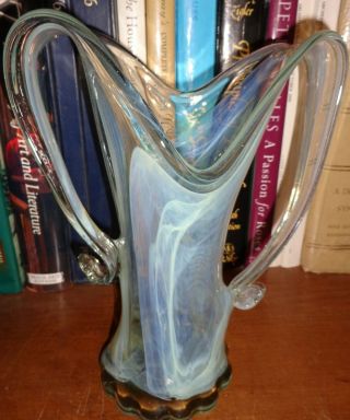 Antique Uranium Vaseline Opalescent Art Glass Vase C1880 Victorian Rar