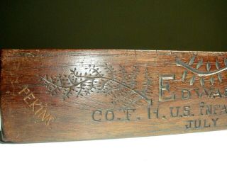 U.  S.  Army 14th Infantry Cribbage Board Trench Art Philippine Insurrection 1899 4