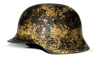 Ww2 German Helmet M35 Size 64 Camo.  World War Ii Relic