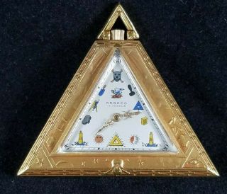 Antique Arbaco Gold Filled Triangular 17j Masonic Gold Filled Pocket Watch