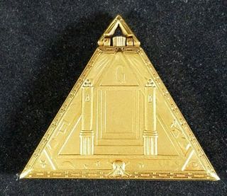 Antique ARBACO Gold Filled Triangular 17j Masonic Gold Filled Pocket Watch 3