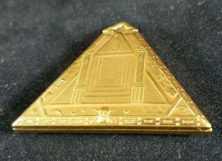 Antique ARBACO Gold Filled Triangular 17j Masonic Gold Filled Pocket Watch 8
