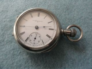 Big And Heavy Vintage Elgin Mechanical Wind Up Pocket Watch