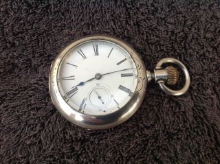 Illinois Kw Ls Grade 2 Model 2 11j 18s Coin Silver Case Pocket Watch 1882