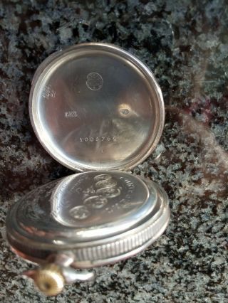 Antique Cortebert Pocket Watch Sterling Silver Gold 15 Rubis Dial Enamel 7
